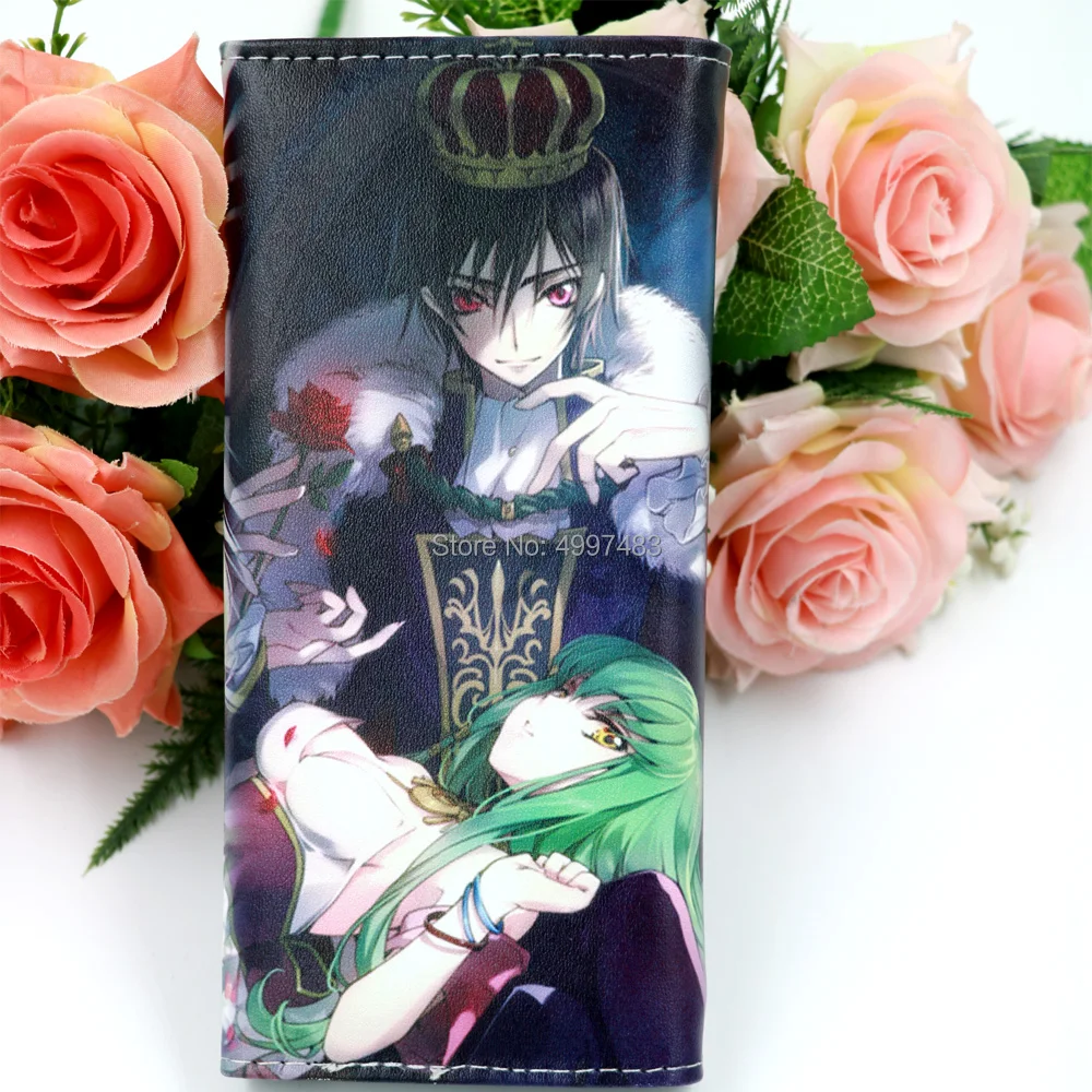 Аниме код Geass Letouch Синтетическая кожа Длинный кошелек держатель для карт мужчин