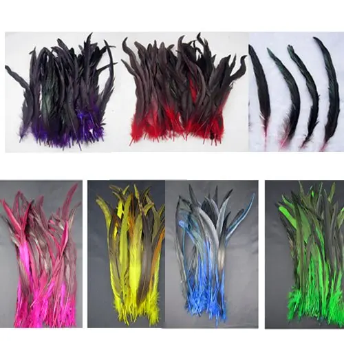 Перья для аксессуаров волос! 200 шт./лот 10 12 дюймов половина бронзы смешанные цвета