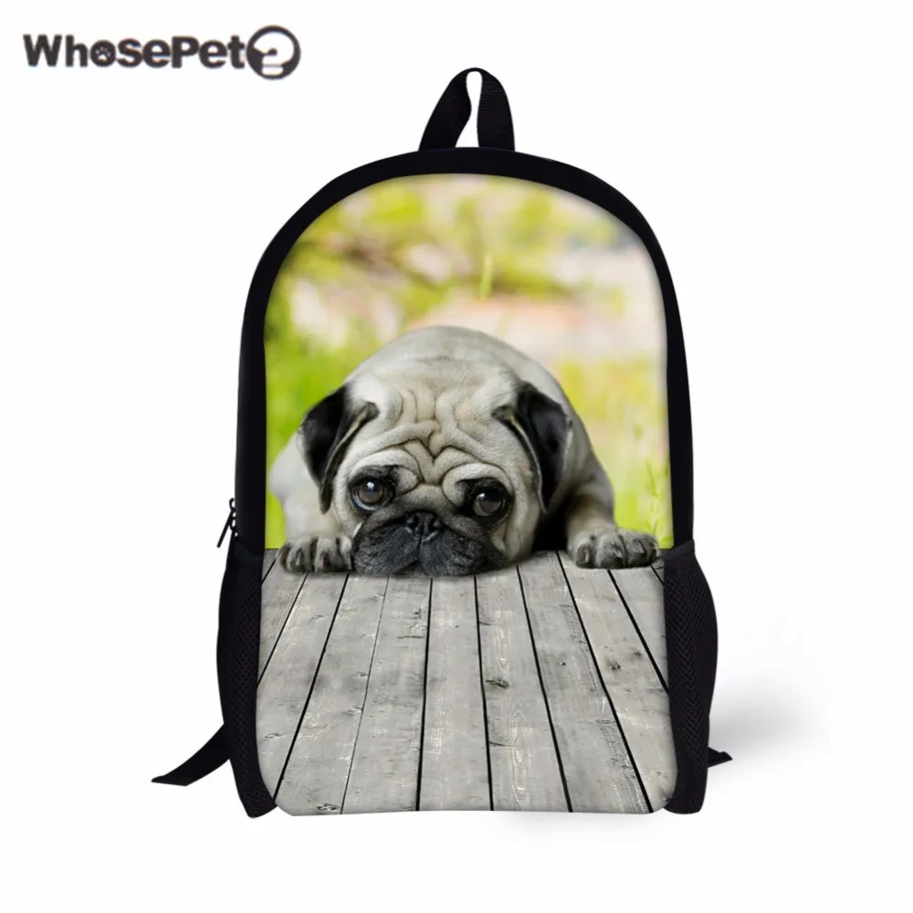 WHOSEPET большой емкости 3D животные принты школьные сумки для подростков мальчиков