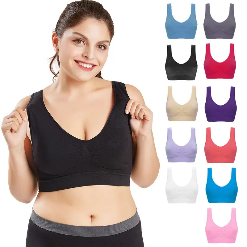 Женский спортивный бюстгальтер больших размеров d 5XL бесшовное нижнее белье для
