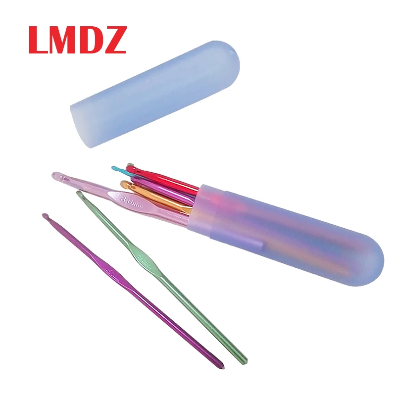 LMDZ 1 шт. 20 см крючки для вязания, бутылка для хранения, инструменты для шитья, органайзер, многофункциональная коробка, пластиковая коробка для хранения синего цвета - изображение