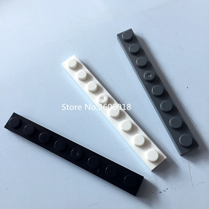 

30pcs/lot Decool 1*8 Plate Compatible with 3460 3D 1x8 MOC Brick DIY block Assemble Particles blocks toys bricks parts set