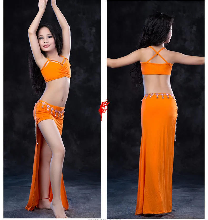 Костюм для танца живота из модала девочек комплект 2 предметов топ без рукавов и