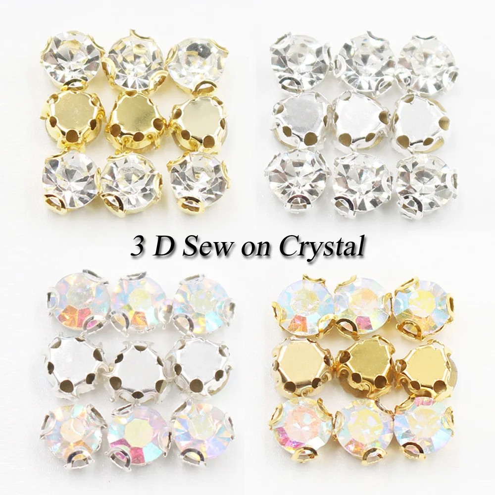 500 шт. блестящие кристально чистая страз пришивные камни из для одежды платья