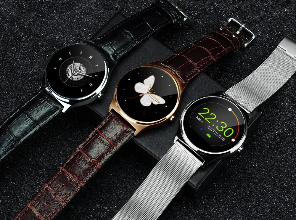 DAWO Smartwatch US03 полукруглый экран Смарт Часы сердечного ритма мониторы Шагомер