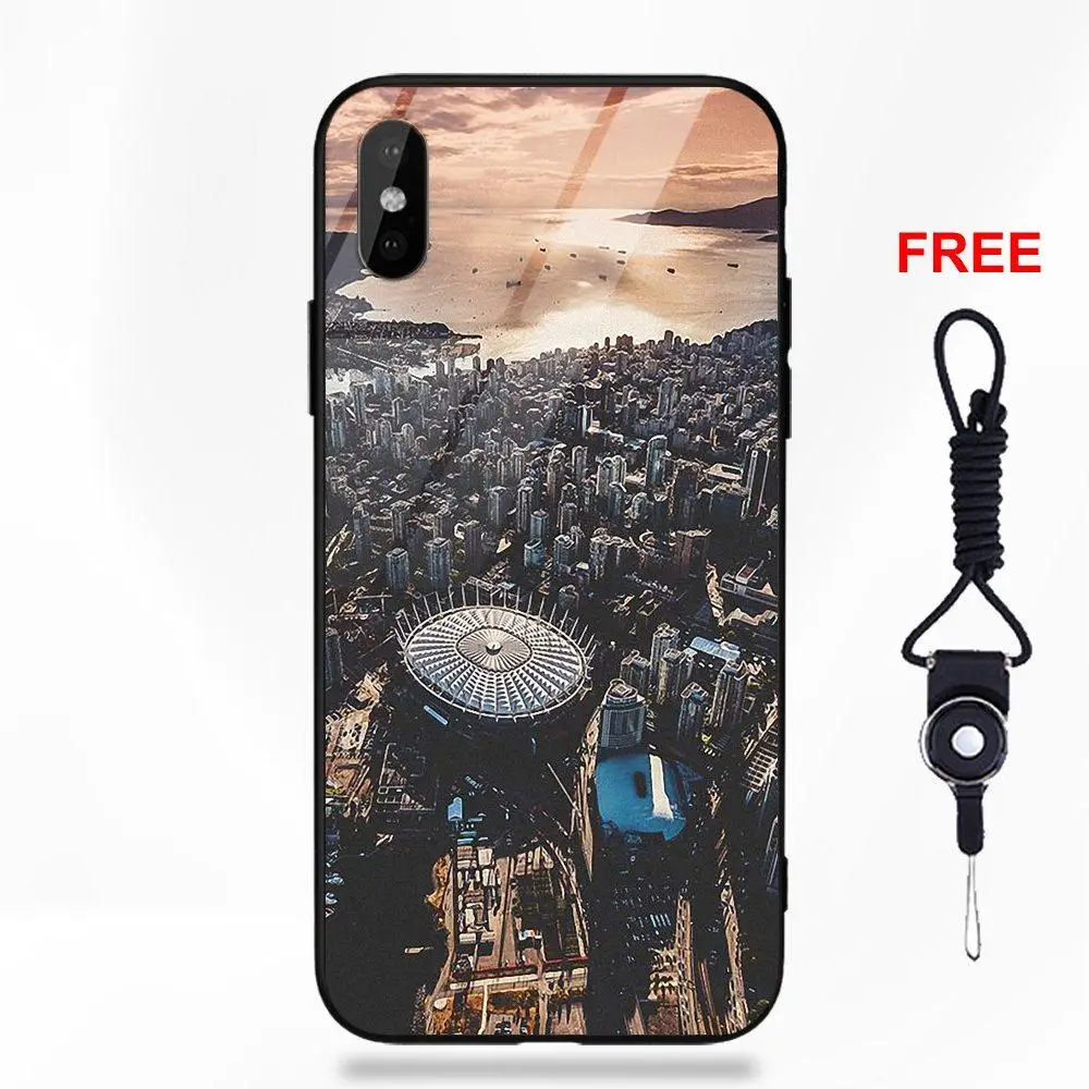 Vvcqod для Apple IPhone X XS Max XR 5 5C 5S SE 6 S 7 8 плюс мягкий ТПУ чехол + закаленное стекло Резина