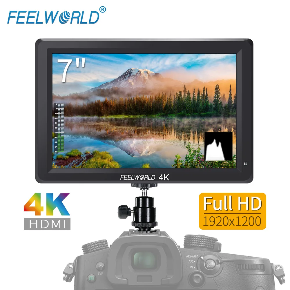 7-дюймовый IPS-монитор Feelworld 1920x1200 4K HDMI полевой монитор с пиковым фокусом Histogram