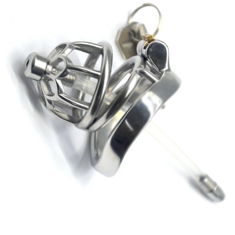 Нержавеющая сталь целомудрия устройство бондаж петух клетка пенис Cockring с