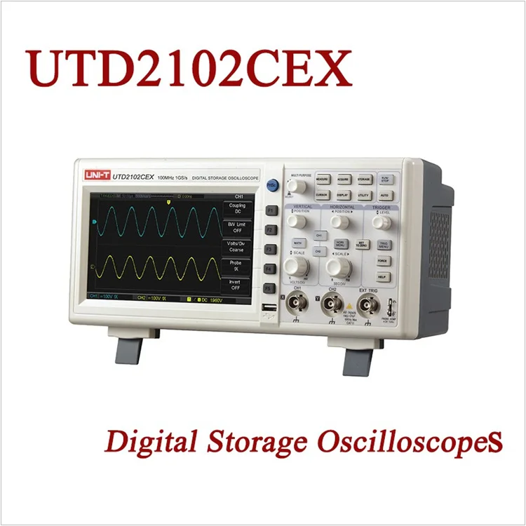 UNI-T UTD2102CEX 2-канальный цифровой запоминающий осциллограф с полосой пропускания 100
