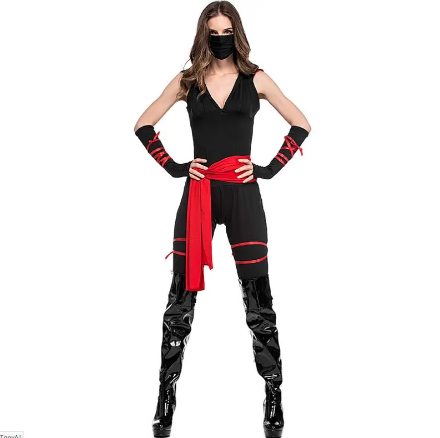 Классические причудливые костюмы на Хэллоуин вечерние одежда ниндзя для