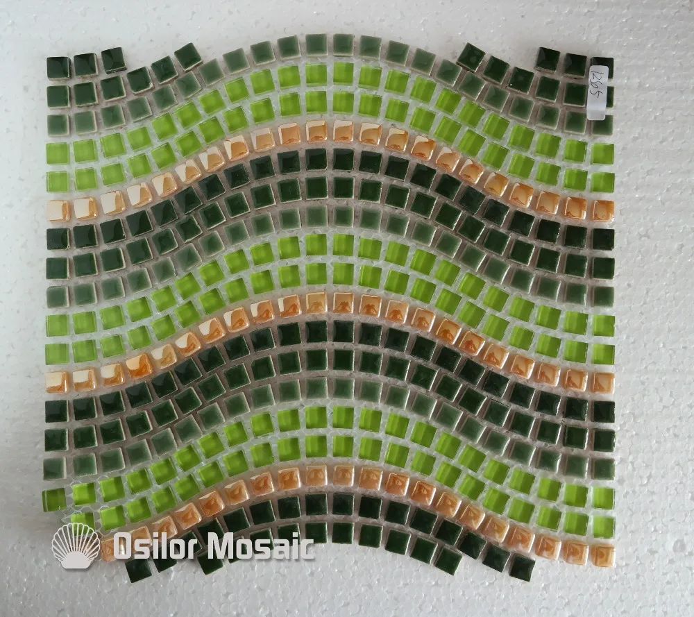 

Free shipping waved style glass crystal ceramics mosaic tile for interior house decoration wall tile