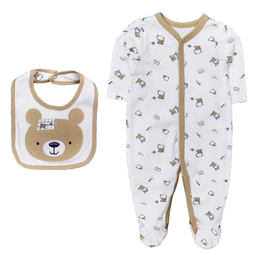 Комбинезоны для новорожденных мальчиков детская одежда из 100% хлопка с длинными