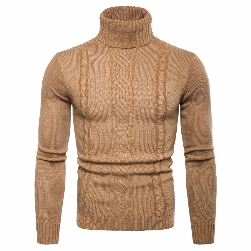 

Turtleneck Pullovers Sweaters Men Spring Autumn Clothings England Style Casual mens Sweater Winter Tops
