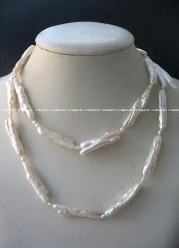 Оптовая продажа 30 40 мм пресноводный жемчуг Beva Reborn белое ожерелье 35&quot|necklace
