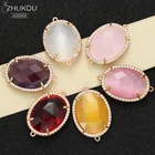 Фурнитура для изготовления ювелирных изделий ручной работы, 19x28 мм, из латуни