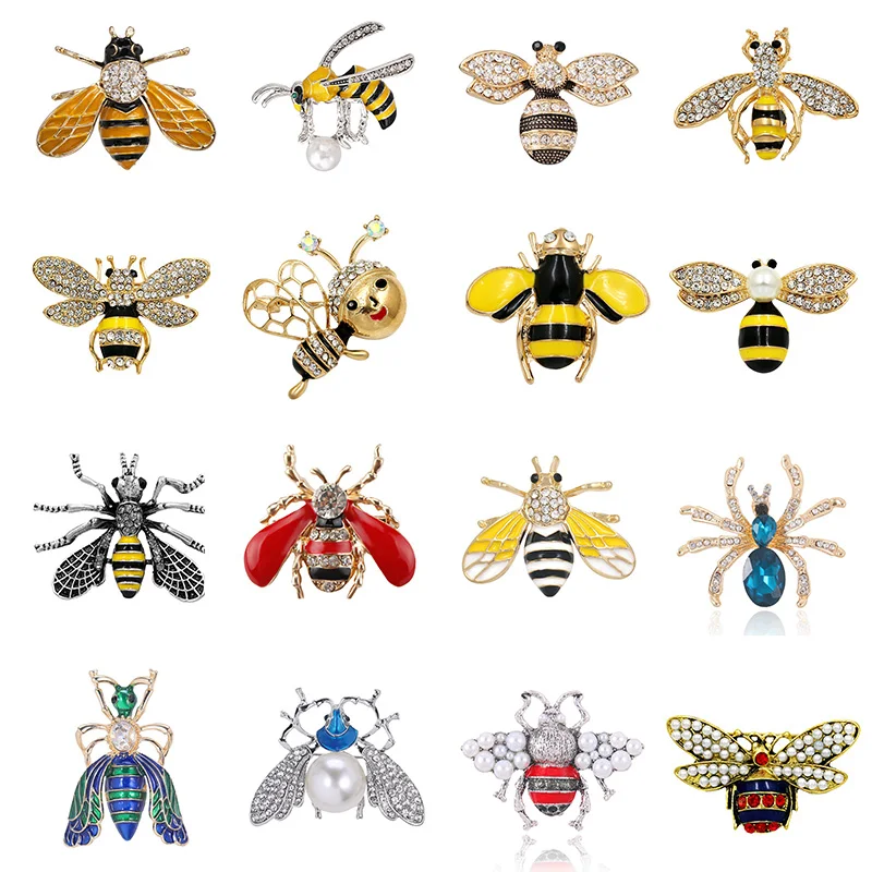 Коми 1 шт. разноцветные броши Мультяшные насекомые Шмель милая пчела животные