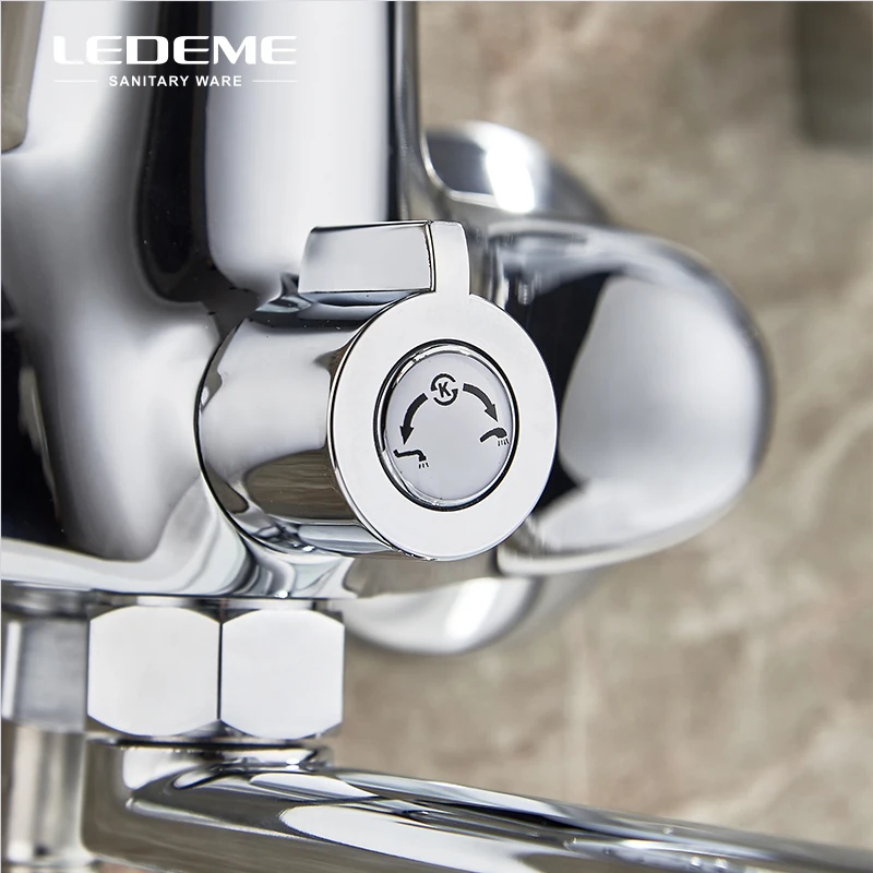 LEDEME смеситель для ванны набор душа медный душ тела с насадкой ABS Длинный Носик