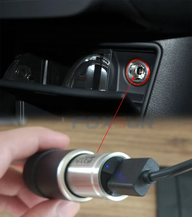 Автомобильное зарядное устройство 5 В 3 А из нержавеющей стали металлическая