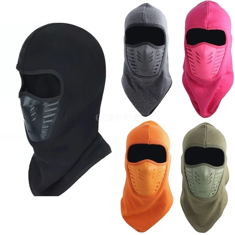 

100 шт./лот зимняя теплая велосипедная маска для лица ветрозащитная Пылезащитная флисовая велосипедная маска шарф на все лицо маска для шеи в...