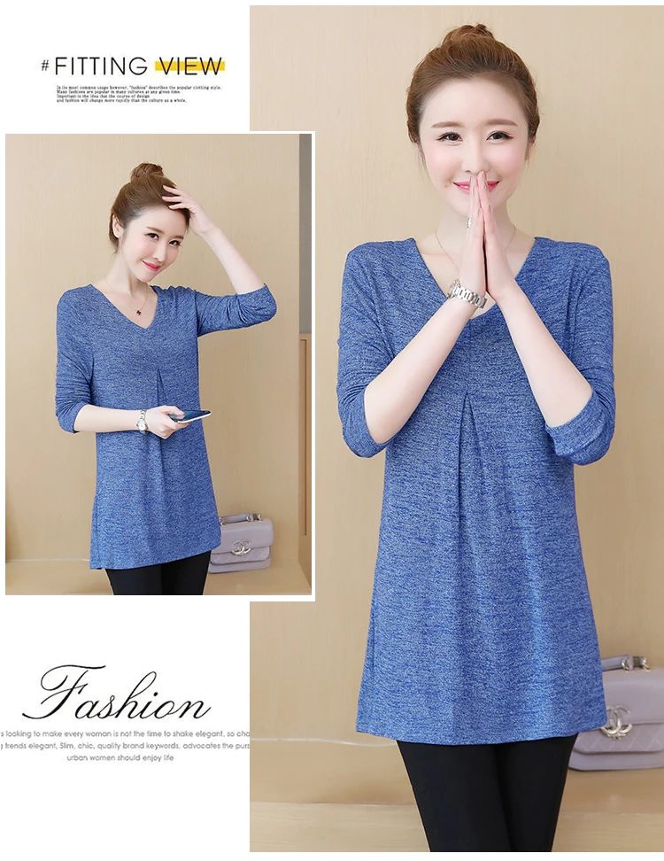 Blusas Mujer De Moda Осень Зима повседневные женские топы и блузки плюс размер 5xl винтажный Дамский пуловер с v-образным вырезом Длинные рубашки