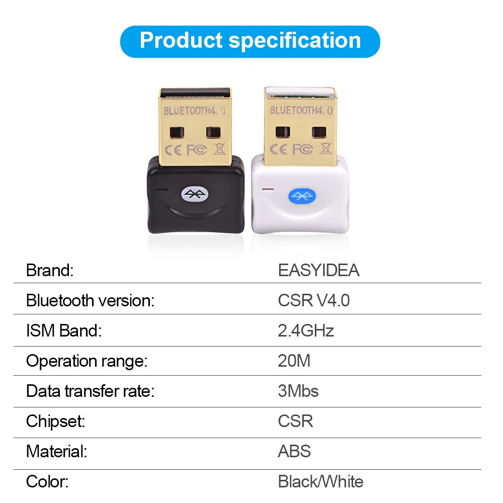 Bluetooth адаптер USB Bluetooth 4,0 ключ для компьютера динамик ПК Беспроводная мышь Bluetooth приемник USB Bluetooth адаптер