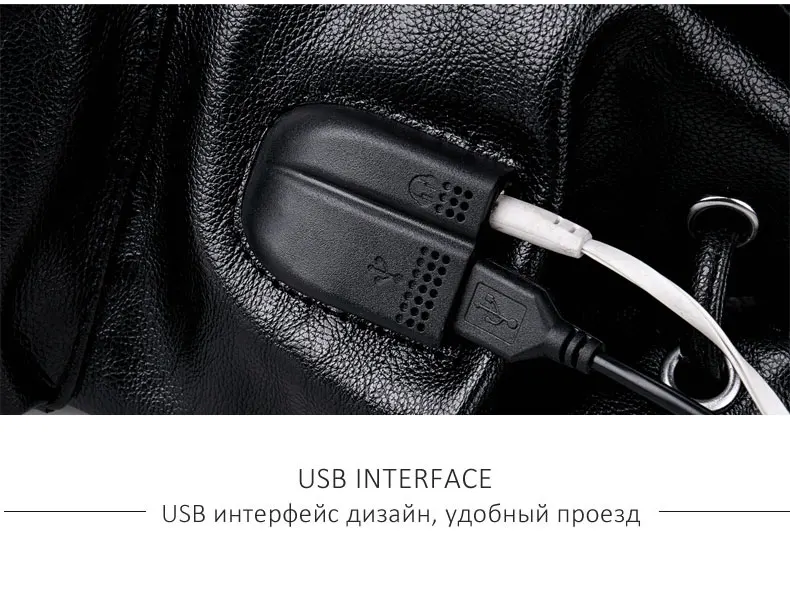 Популярный модный мужской деловой рюкзак с зарядкой через usb из искусственной кожи, сумка для ноутбука для подростков, мужской водонепроницаемый рюкзак для путешествий, школьная сумка