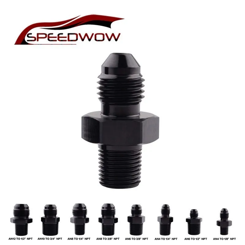 SPEEDWOW алюминиевый прямой адаптер маслоохладитель фитинг мужской AN8 до 1/4 &quotAN8 3/8&quot