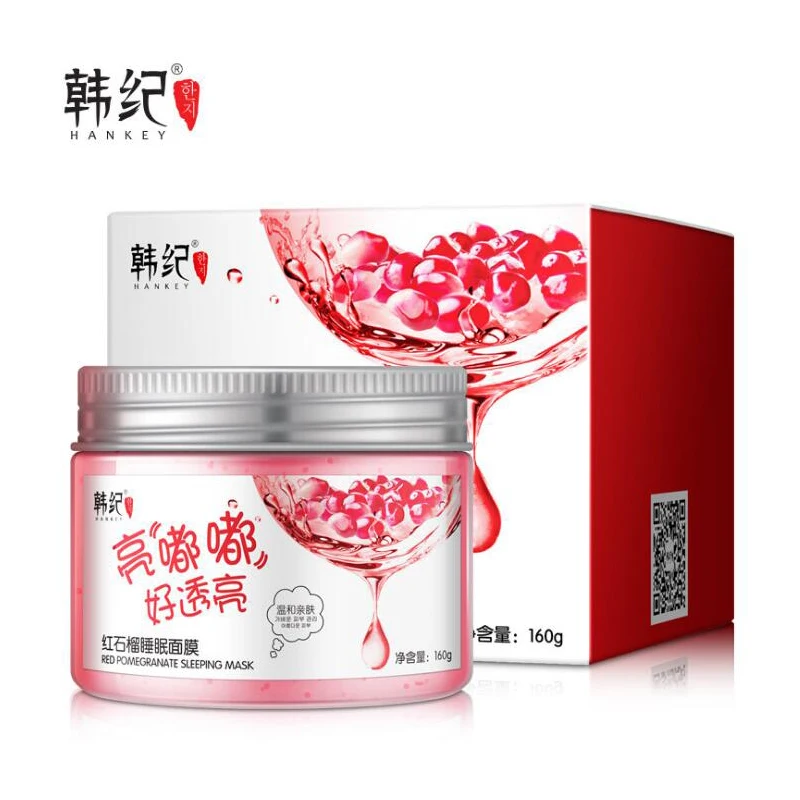

HANKEY Sleeping Face Mask Cream 160g No Wash Aloe Vera/Red Pomegranate Fruit Soothing Gel Night Cream Skin Care for Moisturizing