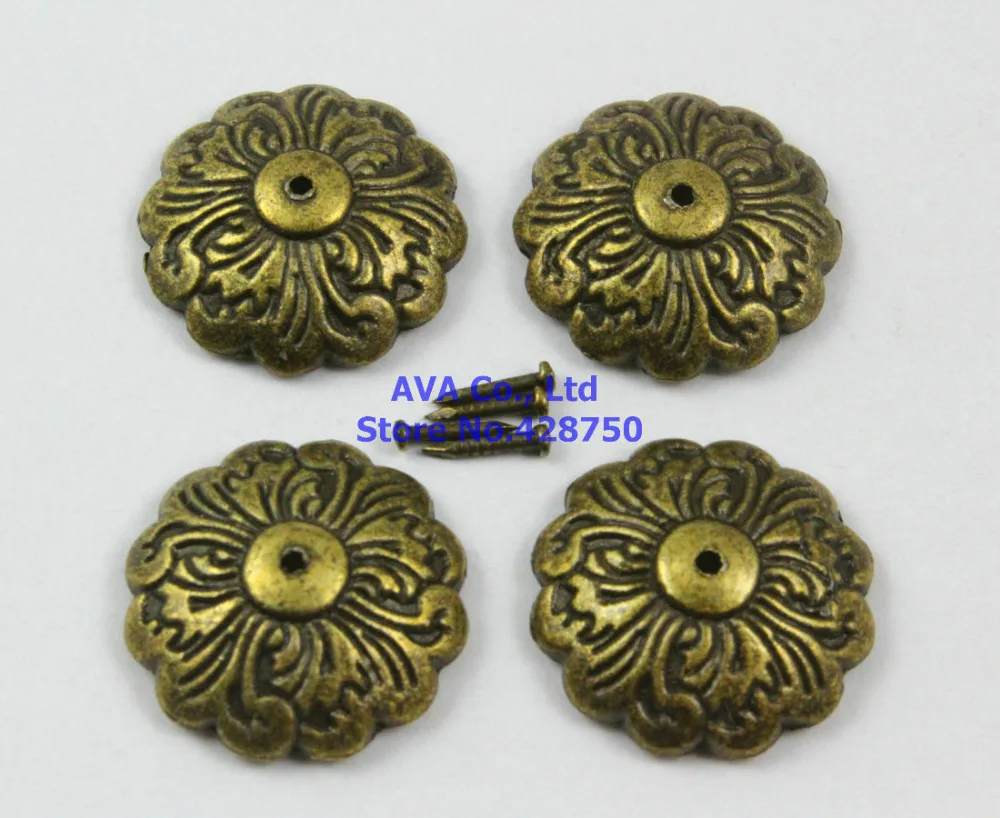 

100 Pieces 22mm Antique Brass Upholstery Tacks Nails Round Nail Pads