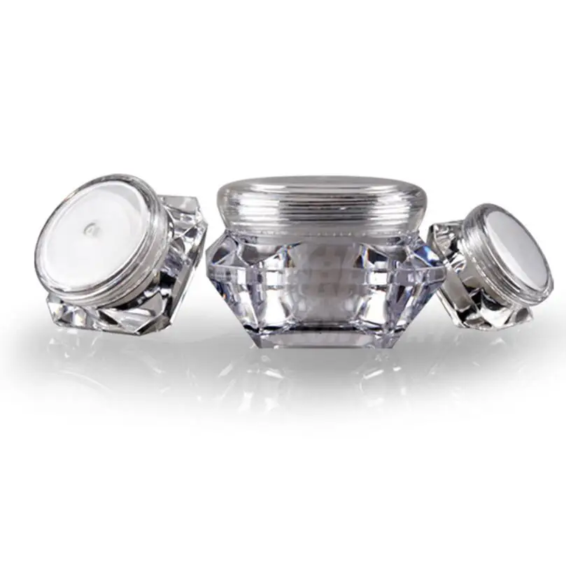

10g Empty Plastic Transparent Cream Jars, 10ml Clear Cosmetic Packaging Containers Wholesale
