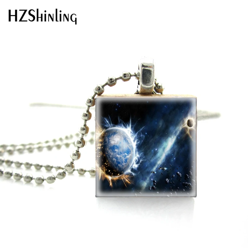 Модное Очаровательное ожерелье-цепочка с шариками в виде планеты и галактик |