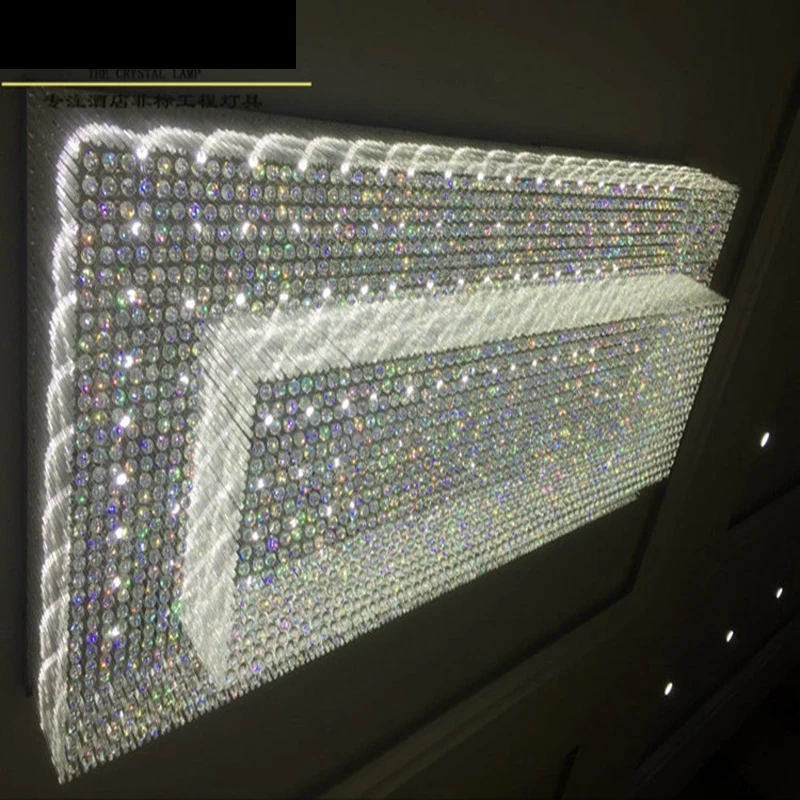 Hotel project lighting custom rectangular lobby ceiling lamp ceramic jewelry showroom sales sand table chandelier led | Лампы и