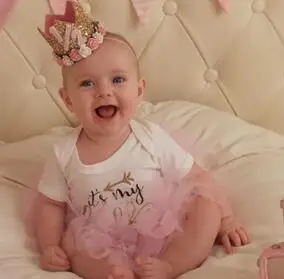 Вечерние головные уборы для маленьких девочек с цветочным декором первого дня