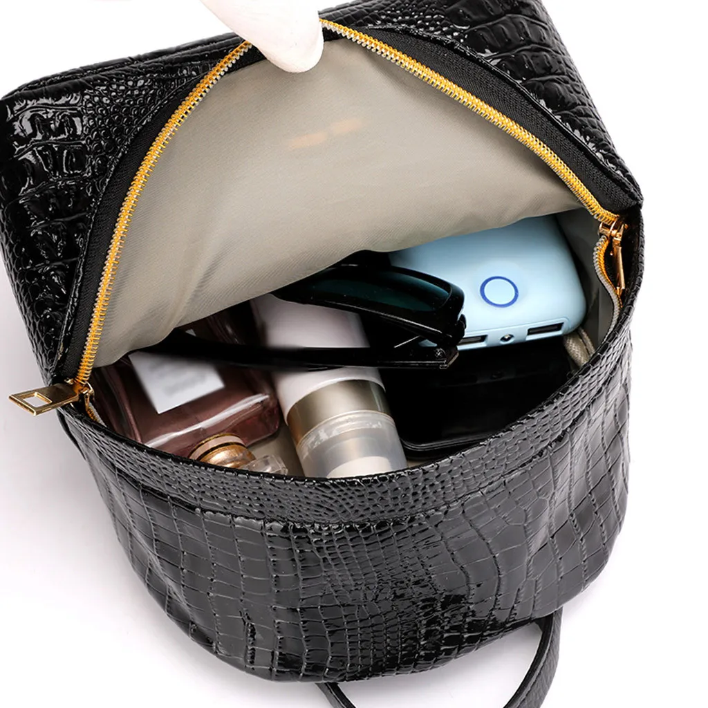Mochilas mujer 2019 рюкзак для женщин путешествия Студент аллигатора узор школьный