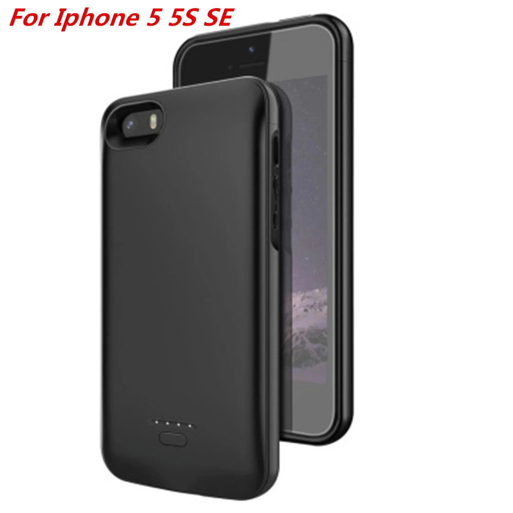 Чехол для iphone 5S power 4000 мАч, ультра тонкий чехол для зарядного устройства, для Apple iphone 5 5S SE Чехол Smart power Bank