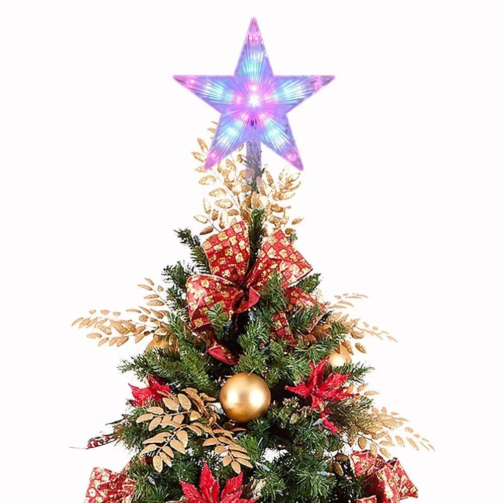 Светодио дный светодиодный мигающий пентаграмма звезда Рождественская елка