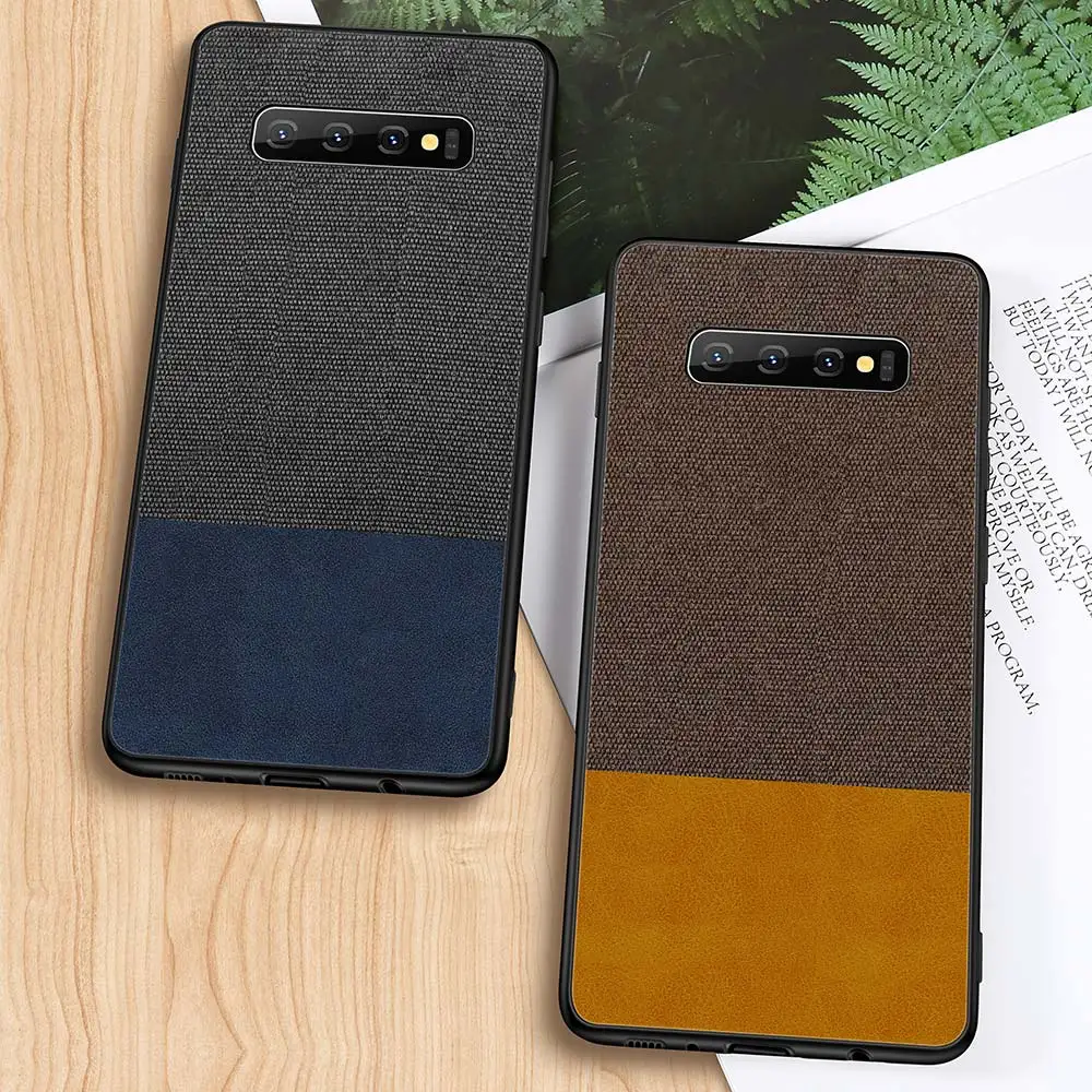 Тканевый чехол для Samsung J3 J5 J7 2016 J2 Pro(2018)S7 Edge чехлы 10 S10 Plus S8 S9 роскошный кожаный