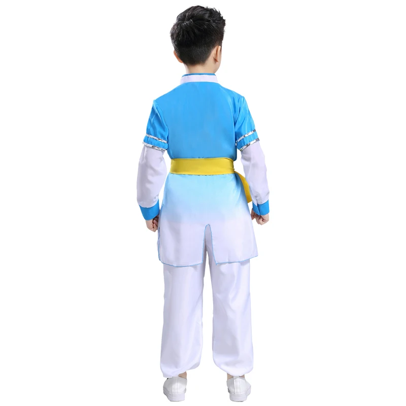 Китайская традиционная одежда для мальчиков Tae Kwon Do Kids Wushu Boy униформа китайского