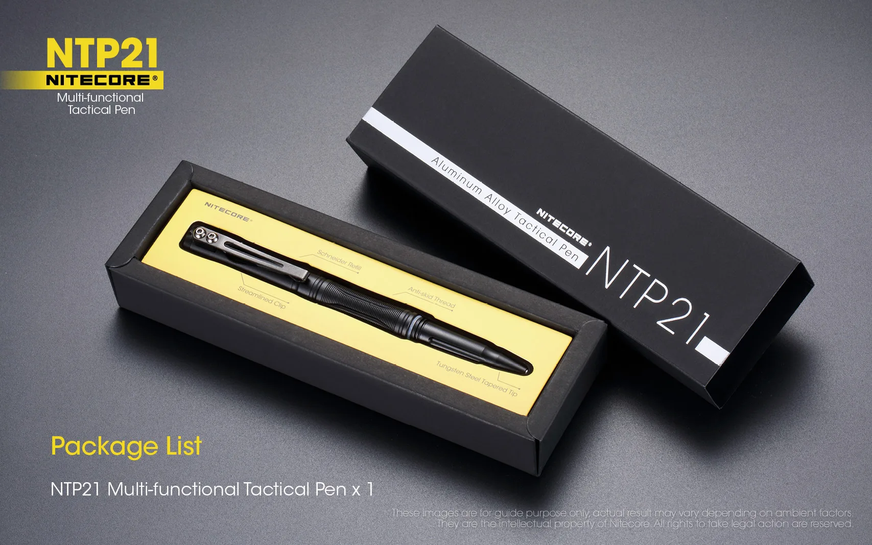 NITECORE NTP21 тактическая ручка многофункциональная Защитная ручка корпус из алюминиевого сплава с вольфрамовой головкой для стеклянного выключателя самозащиты