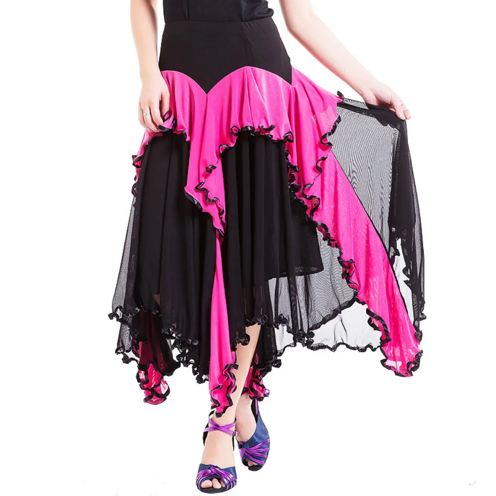 Fashion Modern Dance Skirt Sequins flowers skirts Tango Ballroom Waltz for Women Lady Adult Party Half-length | Тематическая одежда