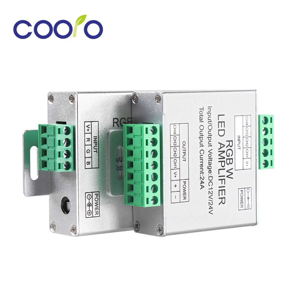 

DC12/24V 24A Led RGB RGBW полоса усилителя 6A x 4 канала выход Светодиодная лента RGBW ретранслятор мощности консоли контроллер, бесплатная доставка
