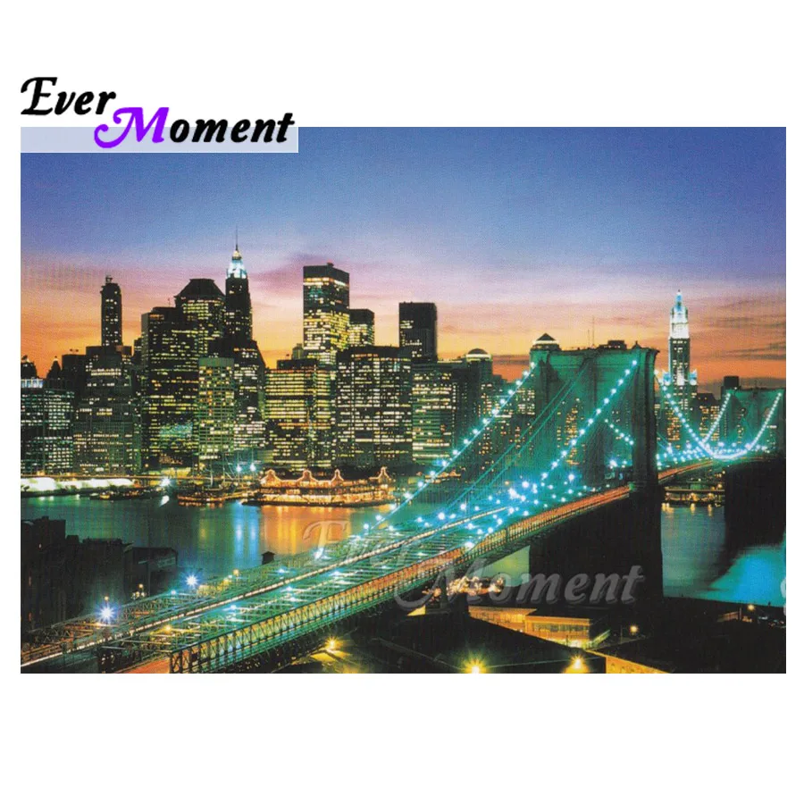Картина с бриллиантами Ever Moment стразы New York Skyline ручная работа полностью