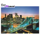 Картина с бриллиантами Ever Moment, стразы, New York Skyline, ручная работа, полностью квадратная дрель, алмазная вышивка, Декор, ASF1713