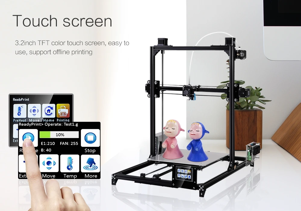 Flsun металлический каркас 3d принтер автоматическое выравнивание DIY 3D-принтер Комплект с подогревом кровать один рулон нити бесплатно