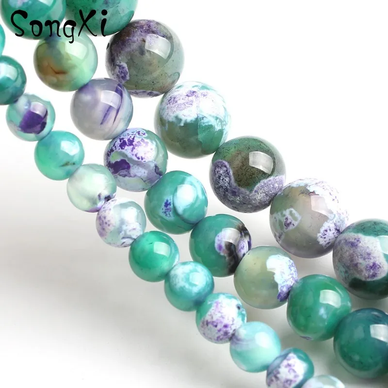 Натуральные фиолетовые и зеленые огненные Агаты для изготовления ювелирных