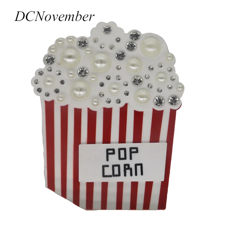 Pop броши в виде кукурузы шпильки из акрила с свадебные туфли отделкой жемчугом и