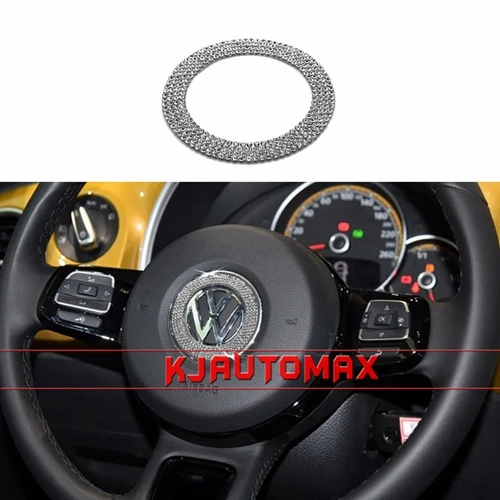 steering wheel Для Volkswagen Beetle Bling Crystal эмблема наклейка автомобиль Стайлинг Аксессуары Украшения Год 2000-2013 - Название цвета: steering wheel