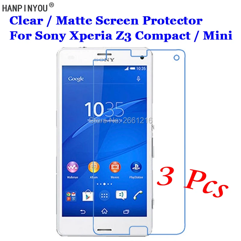 3 шт./лот для Sony Xperia Z3 Compact Mini D5803 D5833 M55W HD Прозрачная/Антибликовая матовая защитная