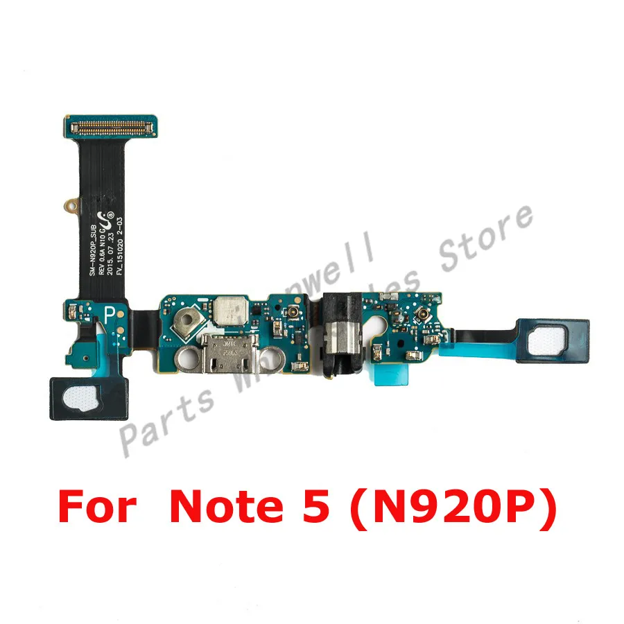 For Sam Galaxy Note 5 N920A N920P N920R4 N920T N920V Dock Connector Charger Charging Port USB Flex Cable Note5 Replacement Part | Мобильные