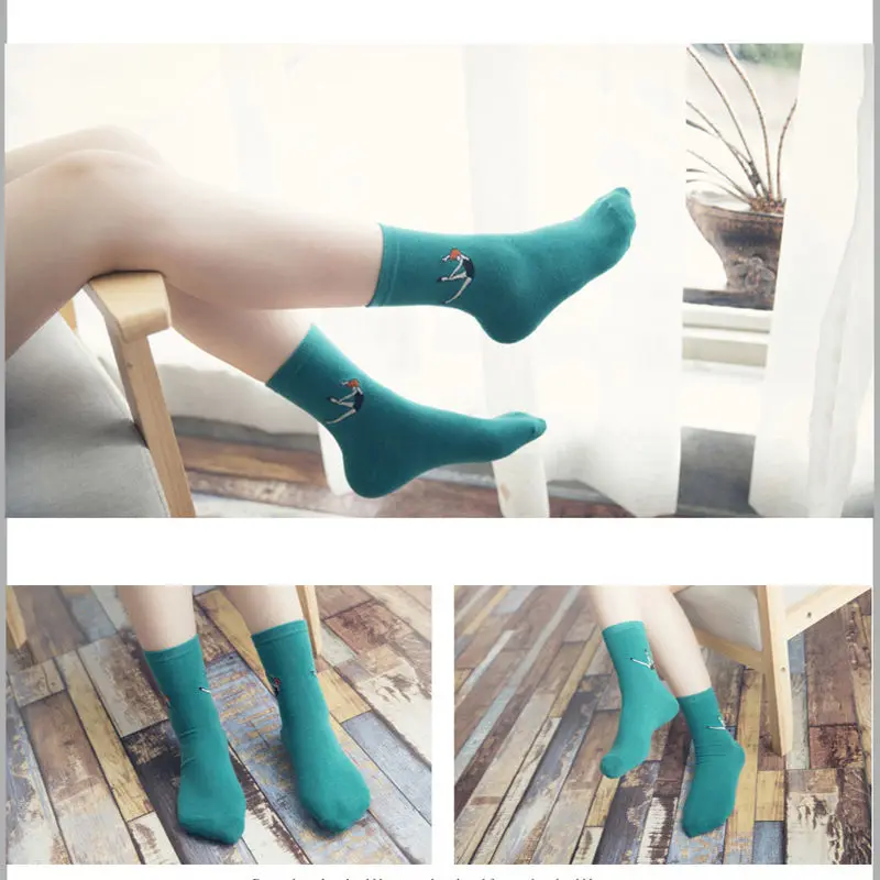 Fashion Harajuku Candy Color Casual Cute Cartoon Pattern Warm Socks Comfortable High Quality For Women Girl| |